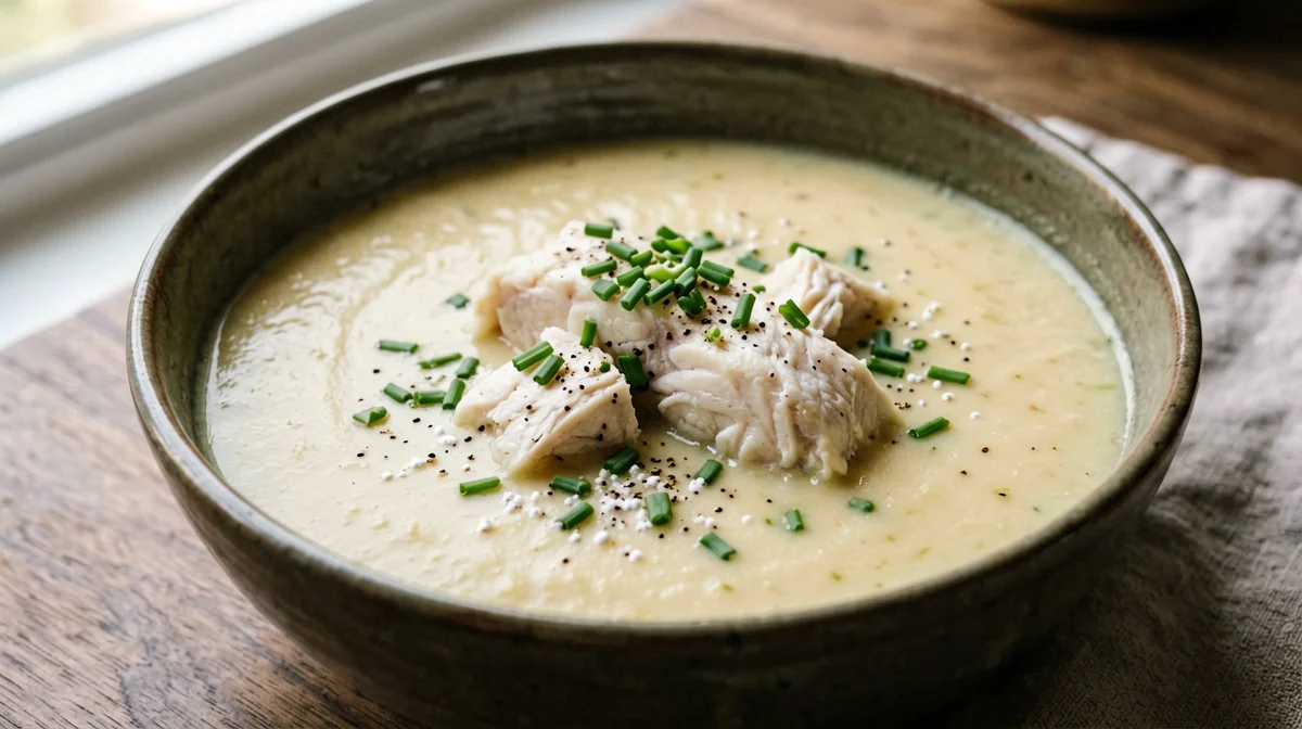 Crema di patate e porri con merluzzo