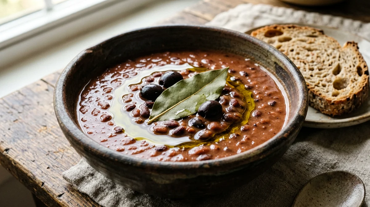 Fakes greca di lenticchie con aceto e olive