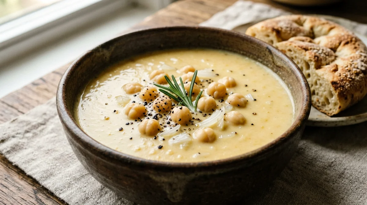 Sifnos revithia with lemony chickpeas