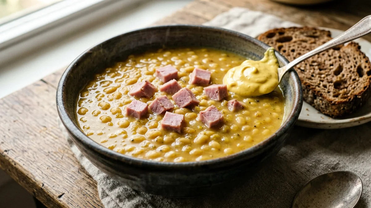 Ärtsoppa svedese di piselli gialli e prosciutto