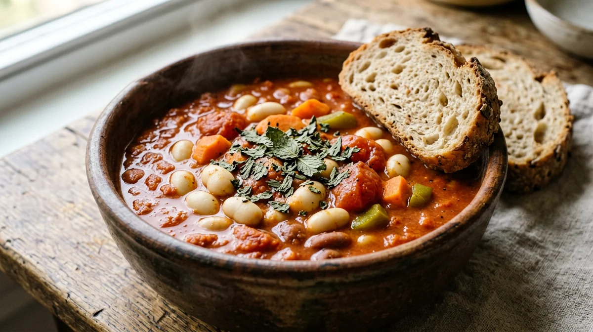 Bob chorba bulgara di fagioli e menta