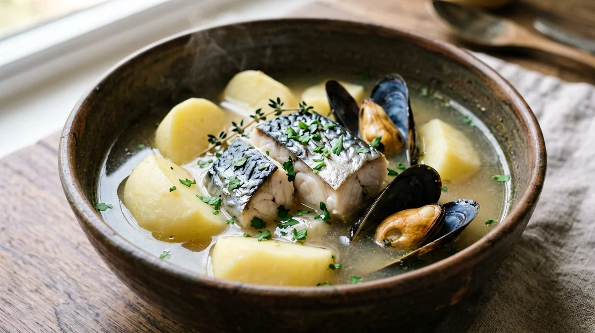 Cotriade bretone di pesce, patate e cozze