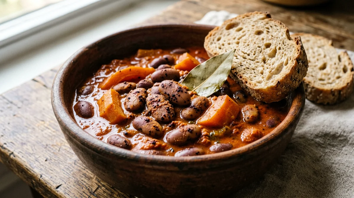 Serbian pasulj with beans and smoked paprika