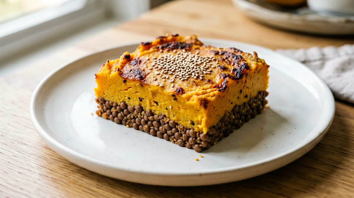 Lentil and sweet potato pie with rosemary