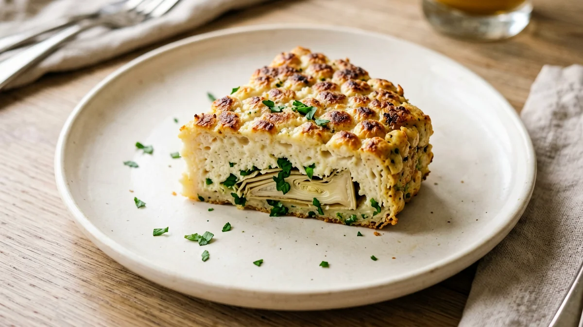 Tortino di ceci e carciofi al forno