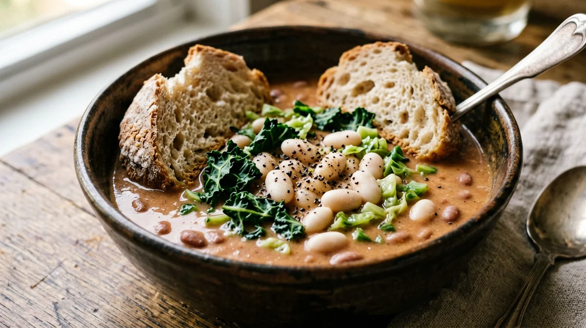 Ribollita toscana con cavolo nero e cannellini