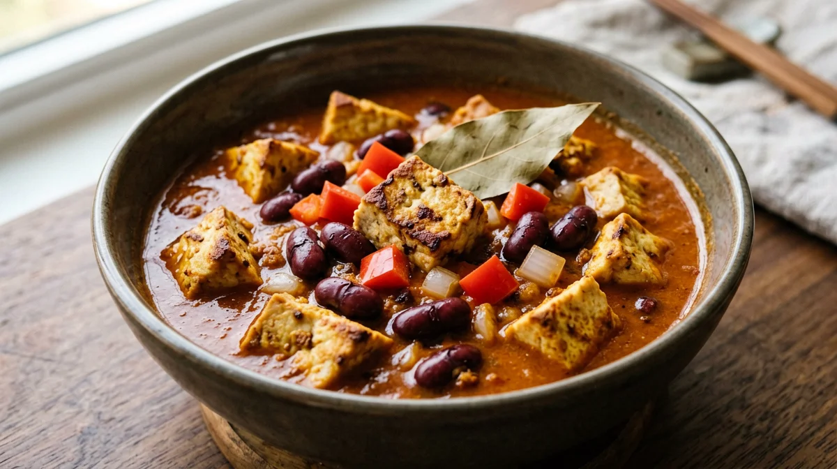 Fagioli rossi e tempeh in umido alla paprika