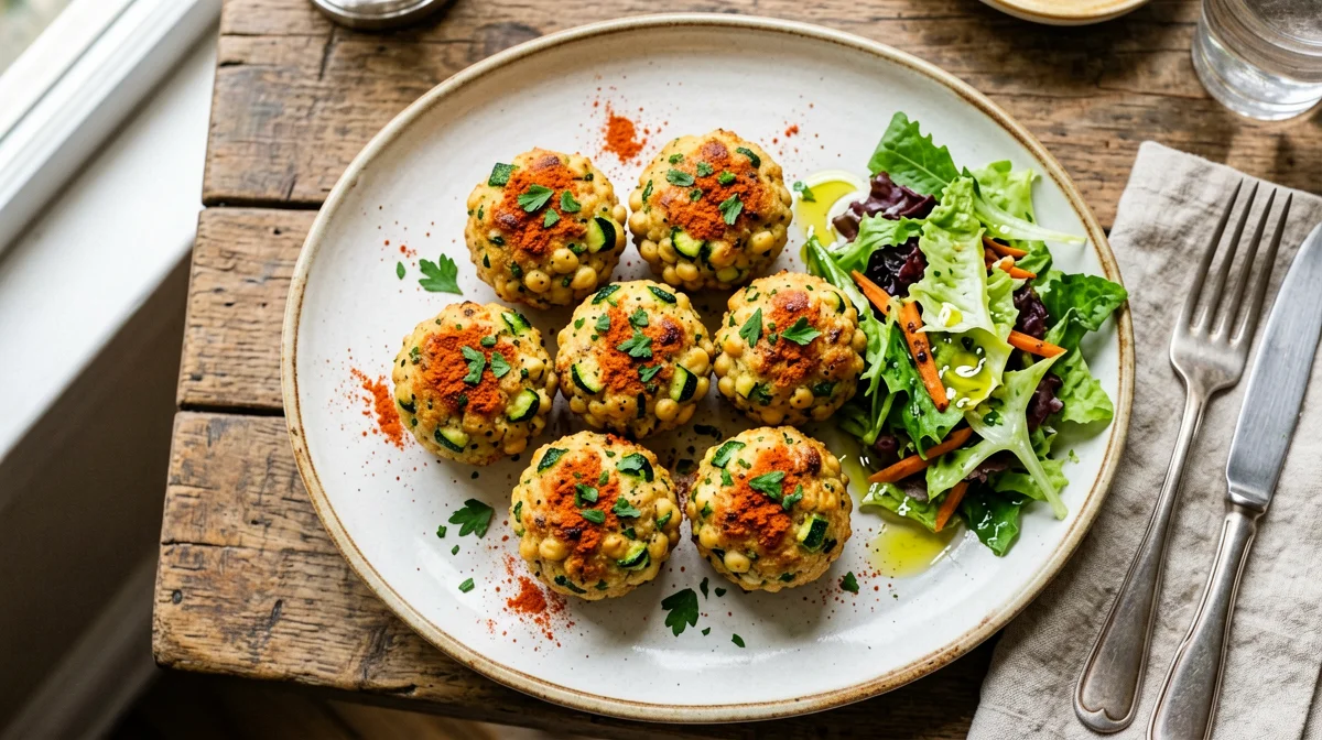 Baked soybean and vegetable balls