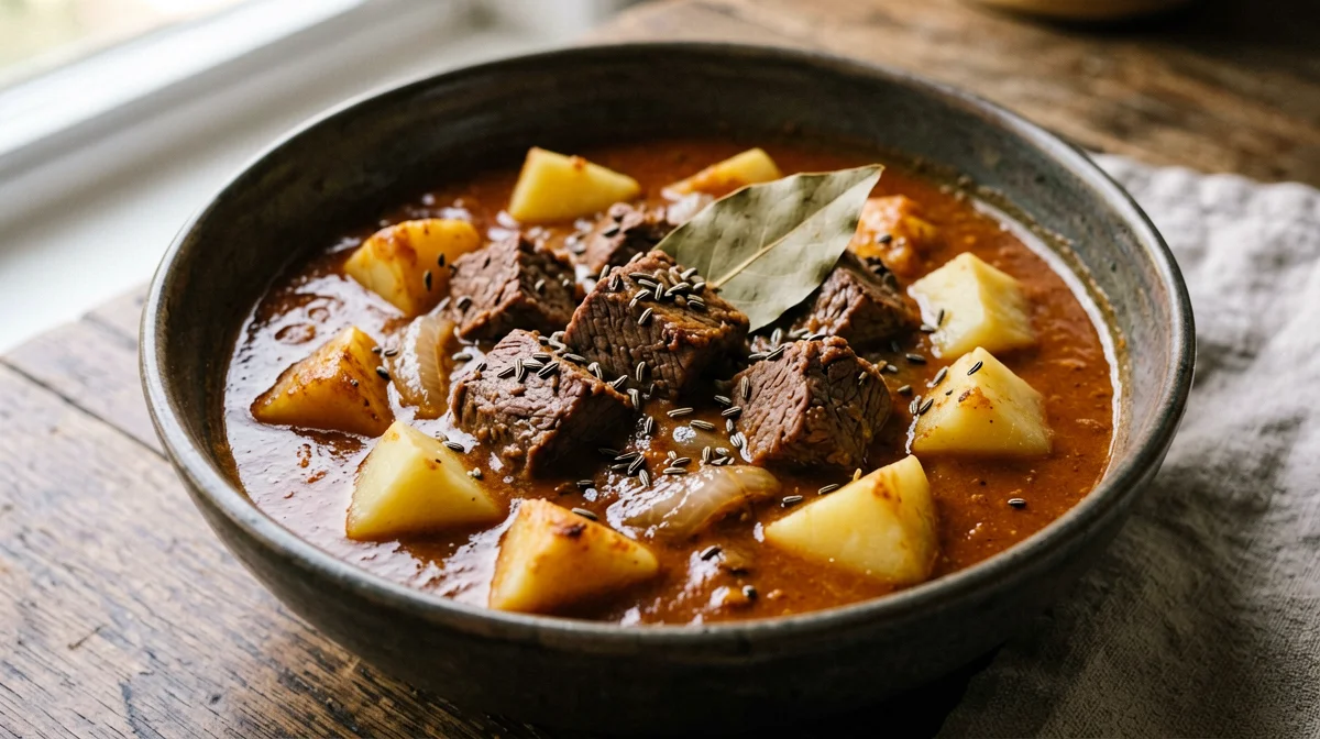 Gulasch triestino di seitan con patate