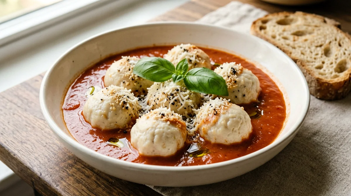 Polpette di merluzzo al sugo con pane