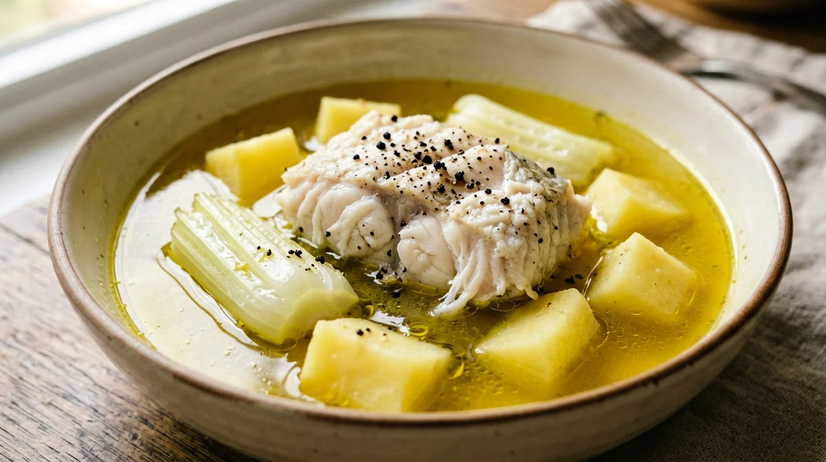 Saffron cod stew with fennel and potatoes