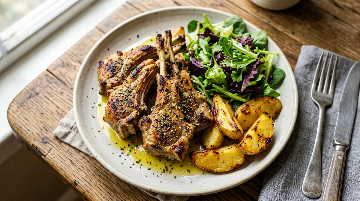 Agnello al limone e origano con patate al forno