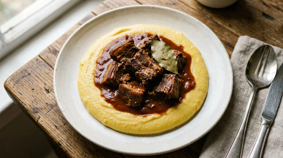 Cinghiale in umido con polenta