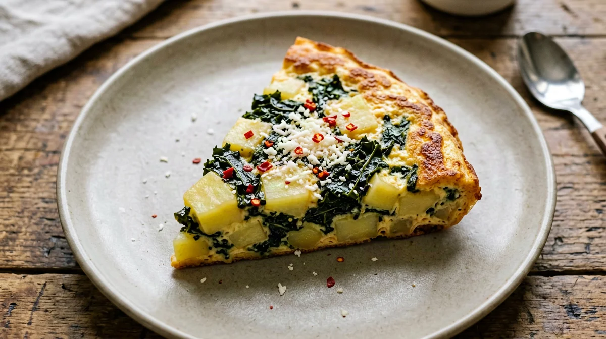 Cavolo nero and potato frittata