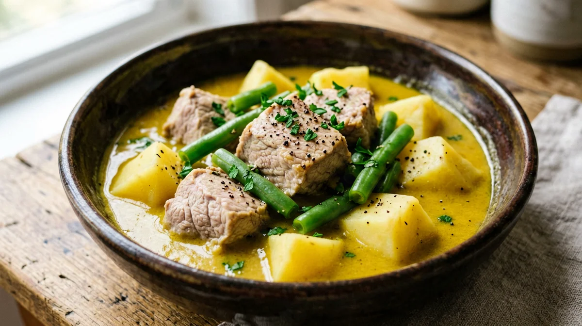 Saffron veal stew with potatoes