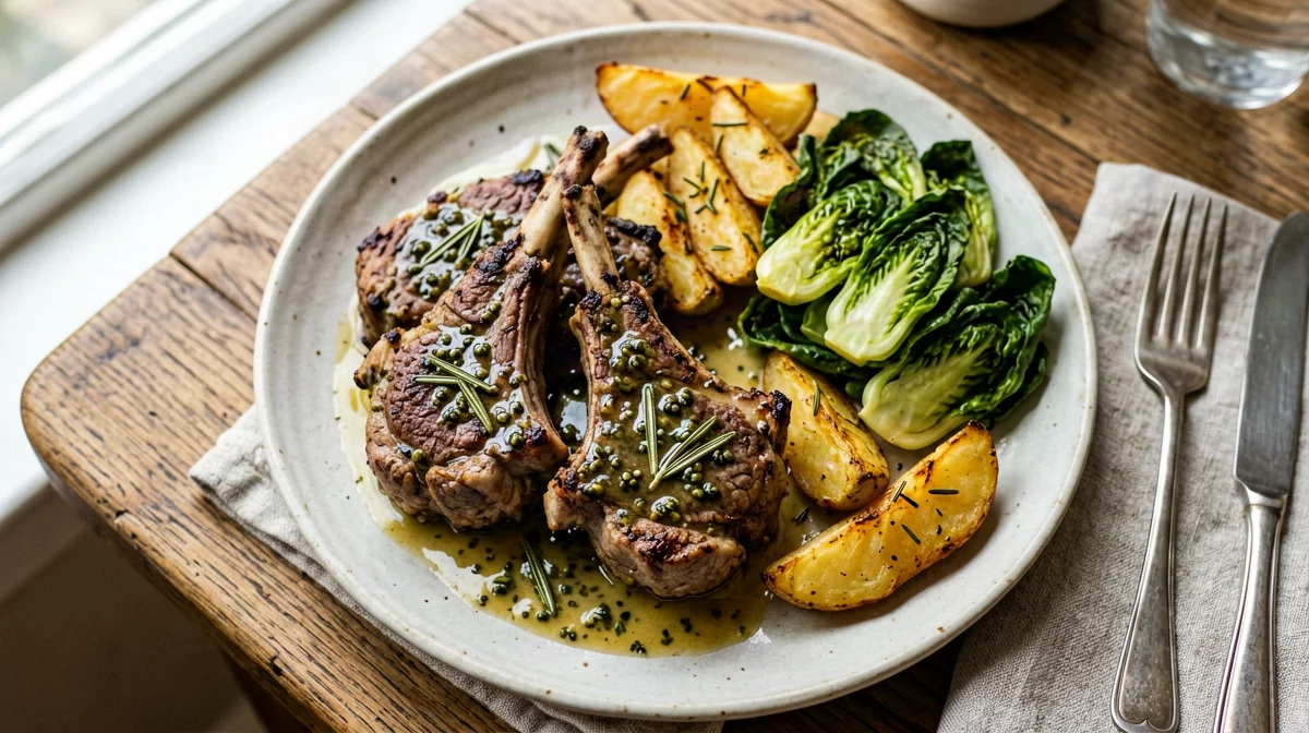 Abbacchio alla cacciatora con patate al rosmarino