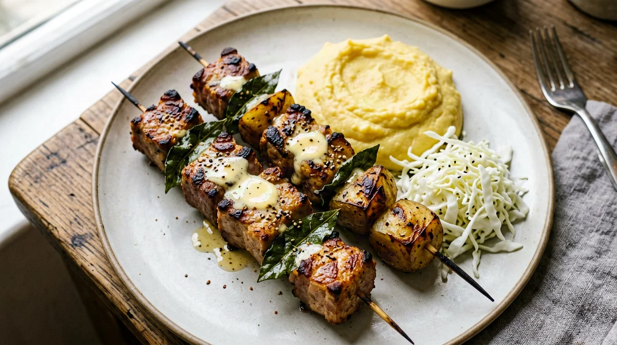 Brescia-style pork spit with sage and polenta