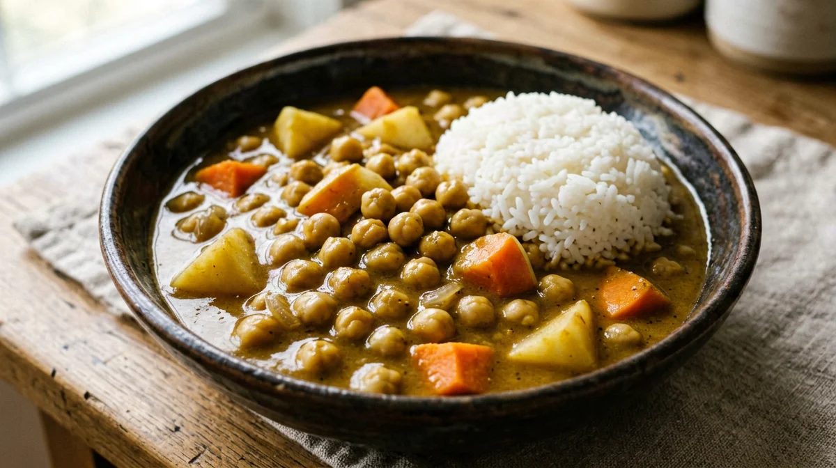 Japanese chickpea, potato and carrot curry