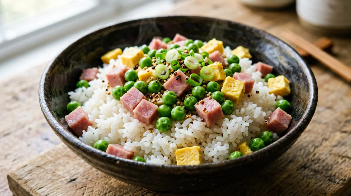 Riso alla cantonese leggero con prosciutto cotto