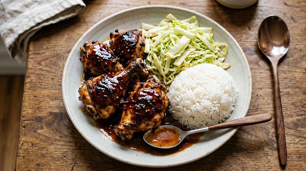 Chinese-spiced chicken thighs with Napa cabbage
