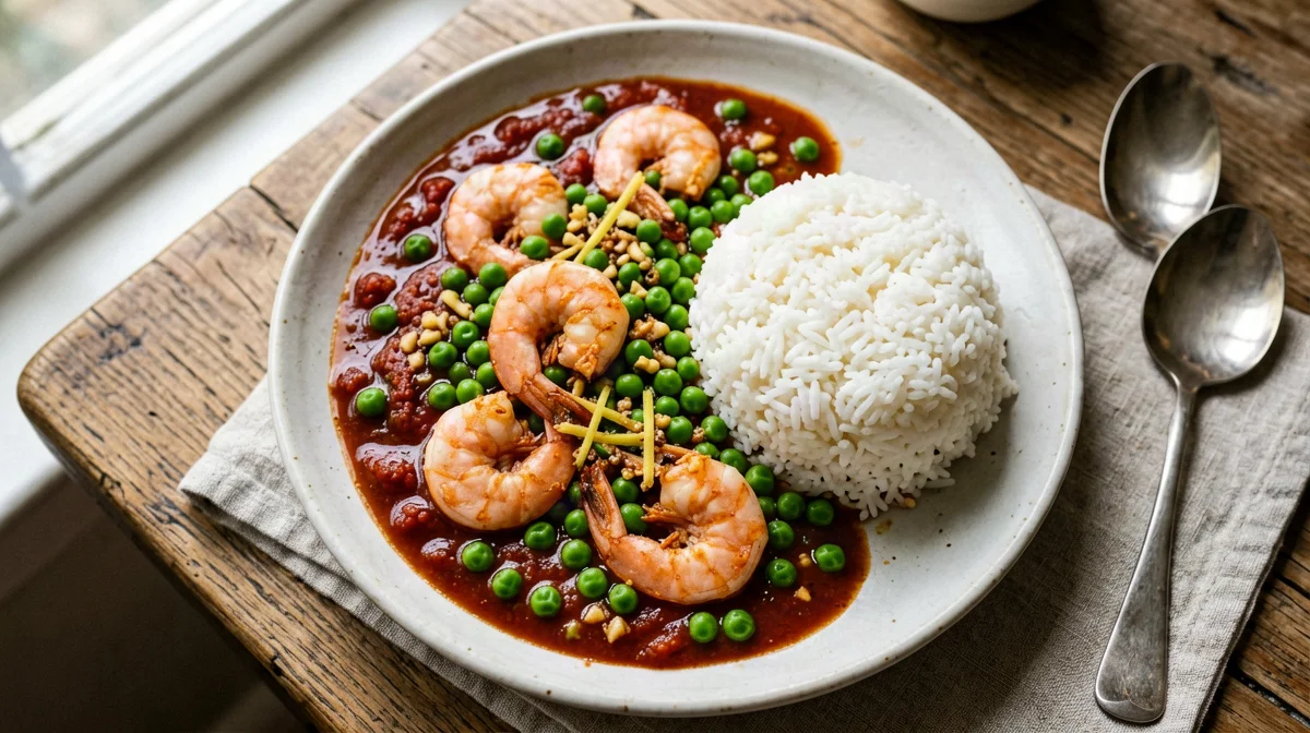 Gamberi in salsa piccante di pomodoro e zenzero