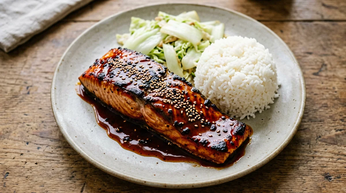 Salmone alla coreana con glassa al gochujang e sesamo