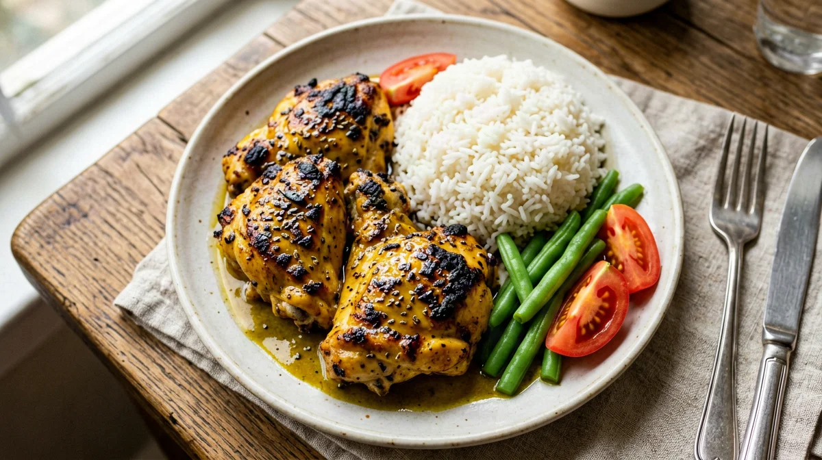 Ayam bakar, pollo grigliato alla curcuma e cocco