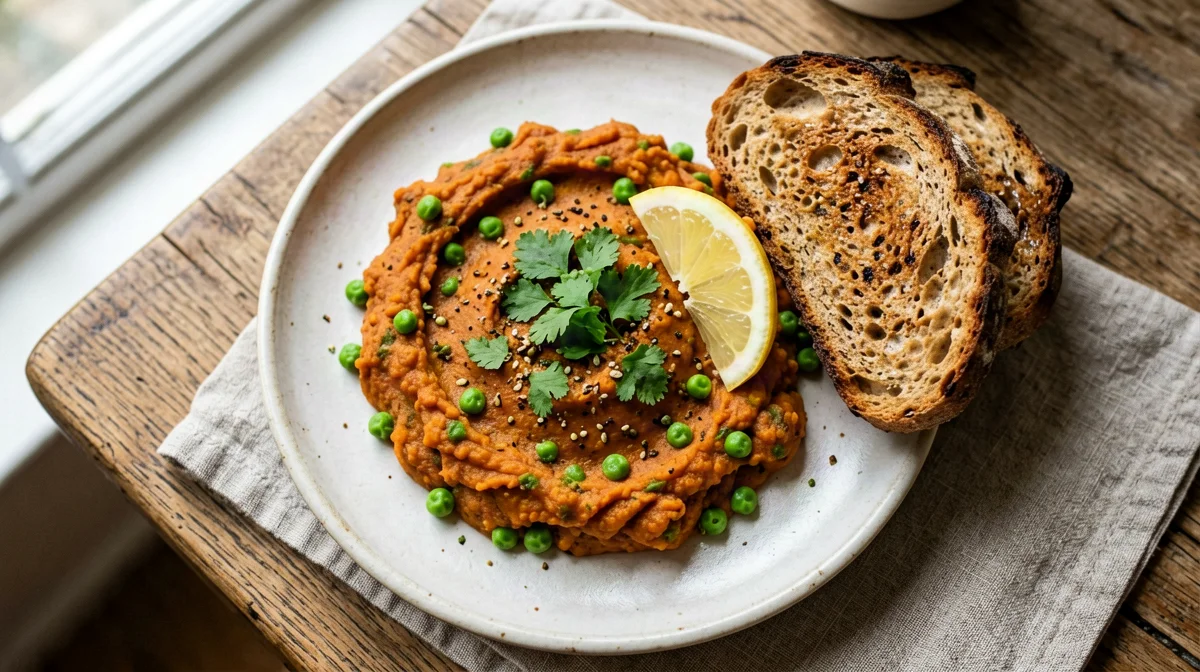 Light vegetable pav bhaji with wholewheat bread