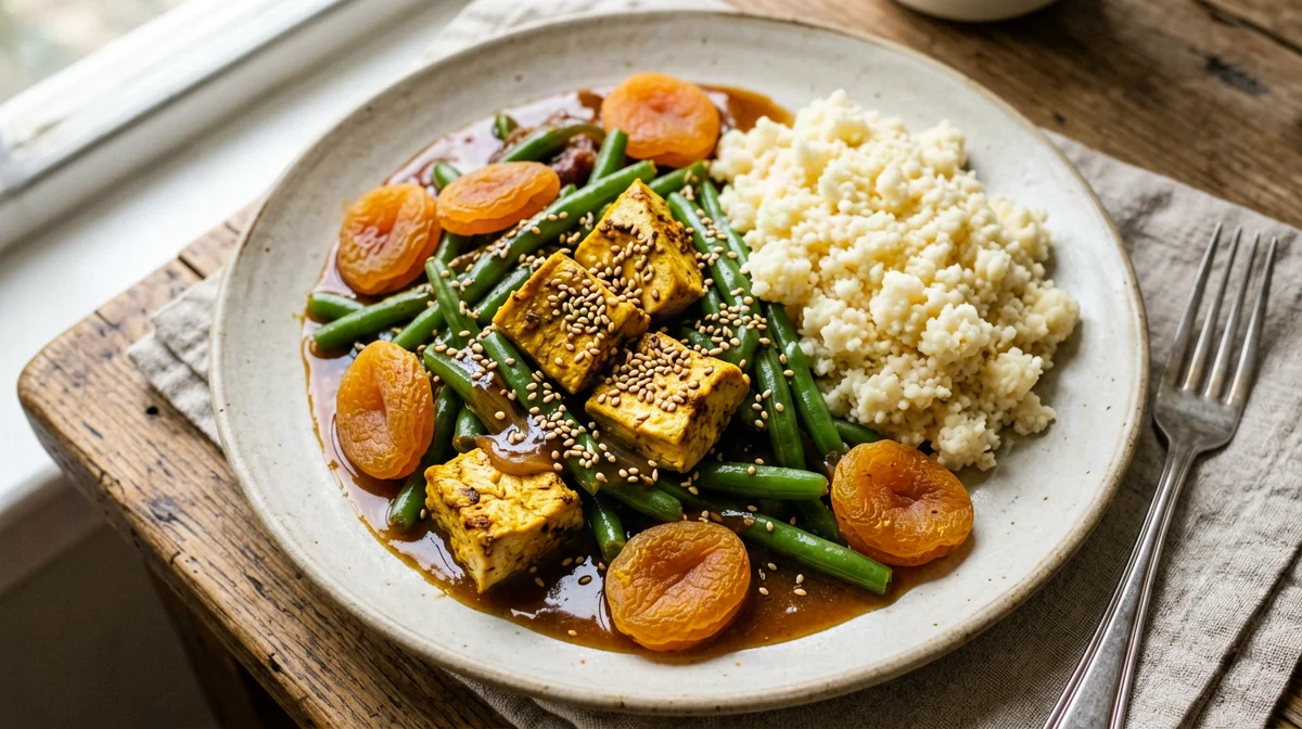 Turkey tagine with dried apricots and honeyed onions