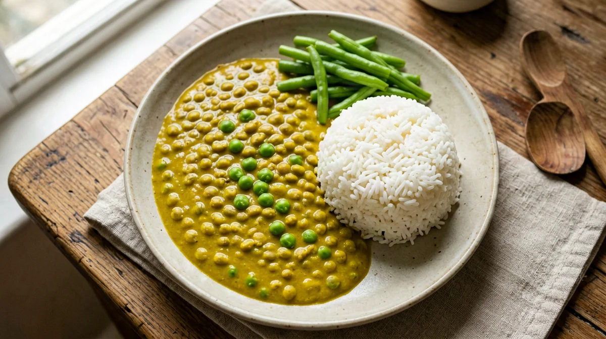 Kik alicha: turmeric yellow split peas with rice