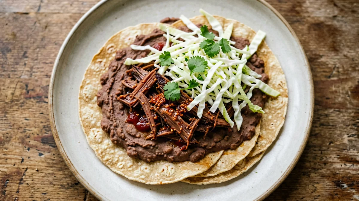 Tacos di jackfruit speziato con cavolo croccante e lime