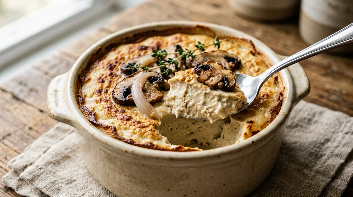 Tofu and mushroom bake with thyme