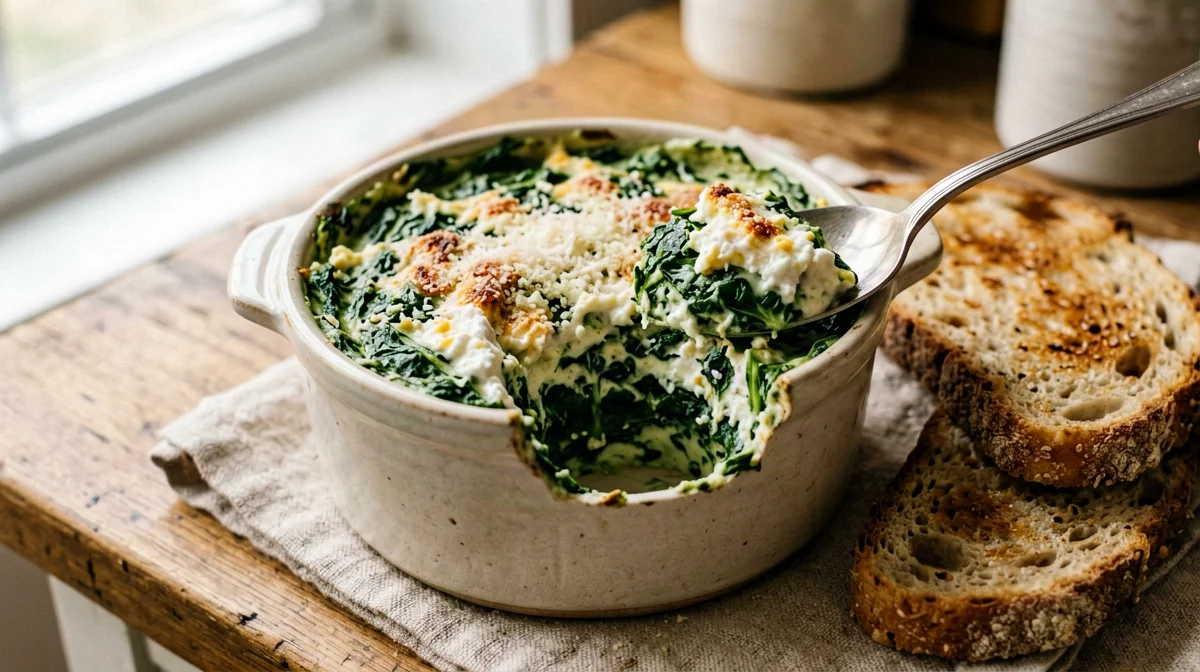 Sformatino di spinaci e albumi con ricotta light