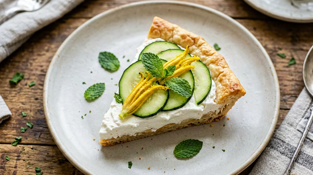 Zucchini and zucchini blossom pie