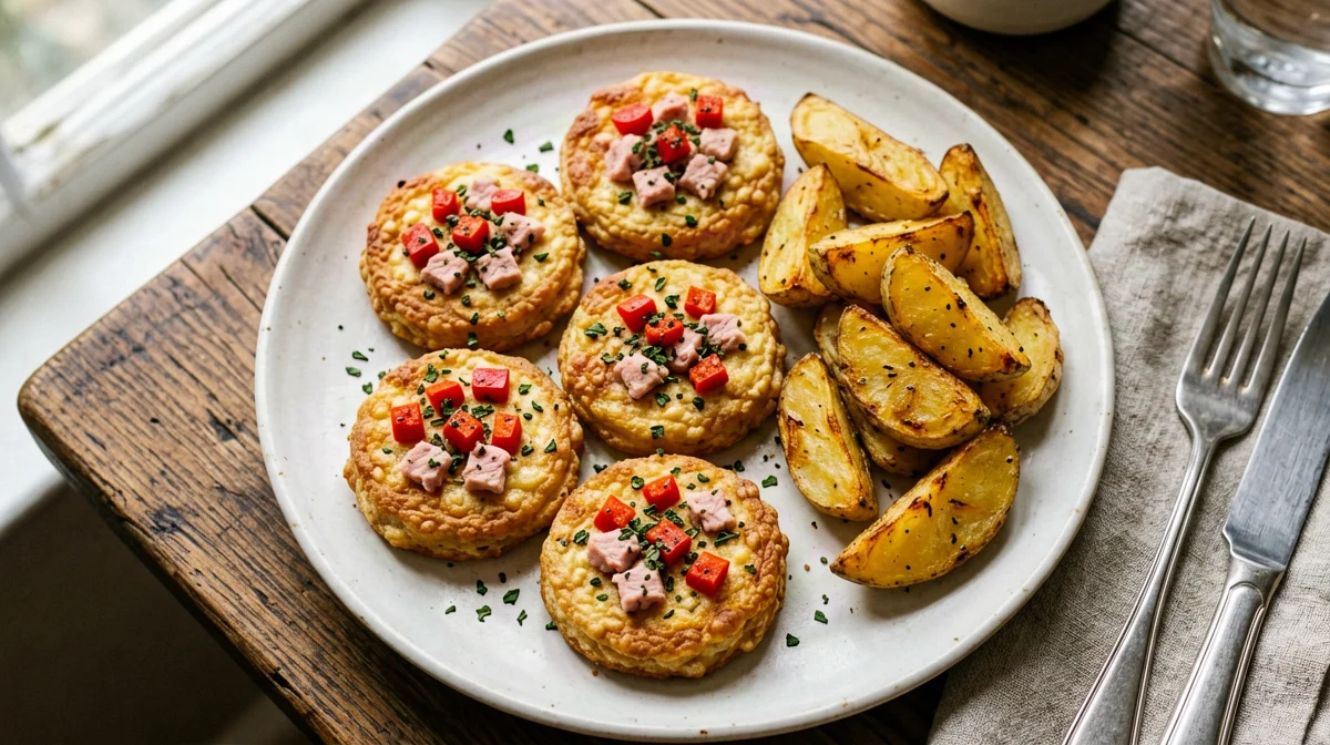 Baked mini frittatas with peppers and turkey