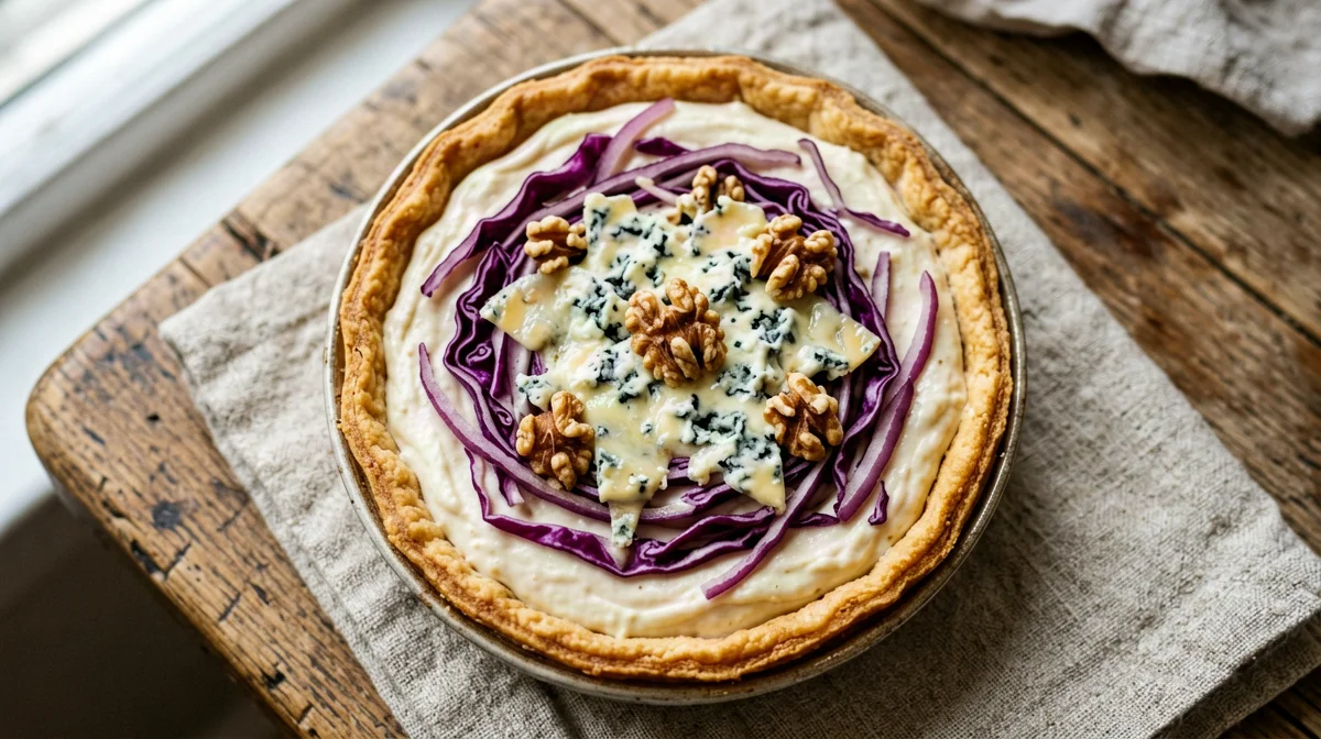 Torta salata di radicchio e gorgonzola