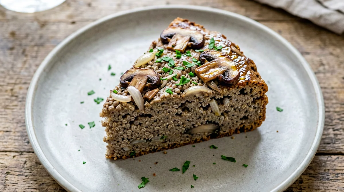Tortino di grano saraceno e funghi misti