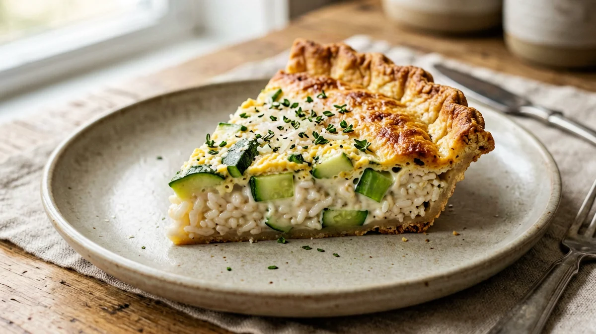 Ligurian rice and zucchini pie