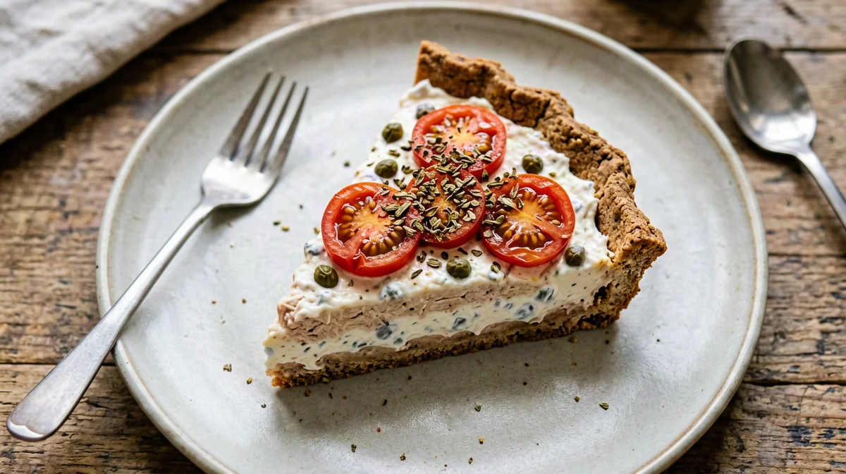 Wholemeal tart with tuna and cherry tomatoes