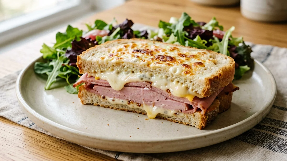 Light croque monsieur with skimmed-milk béchamel