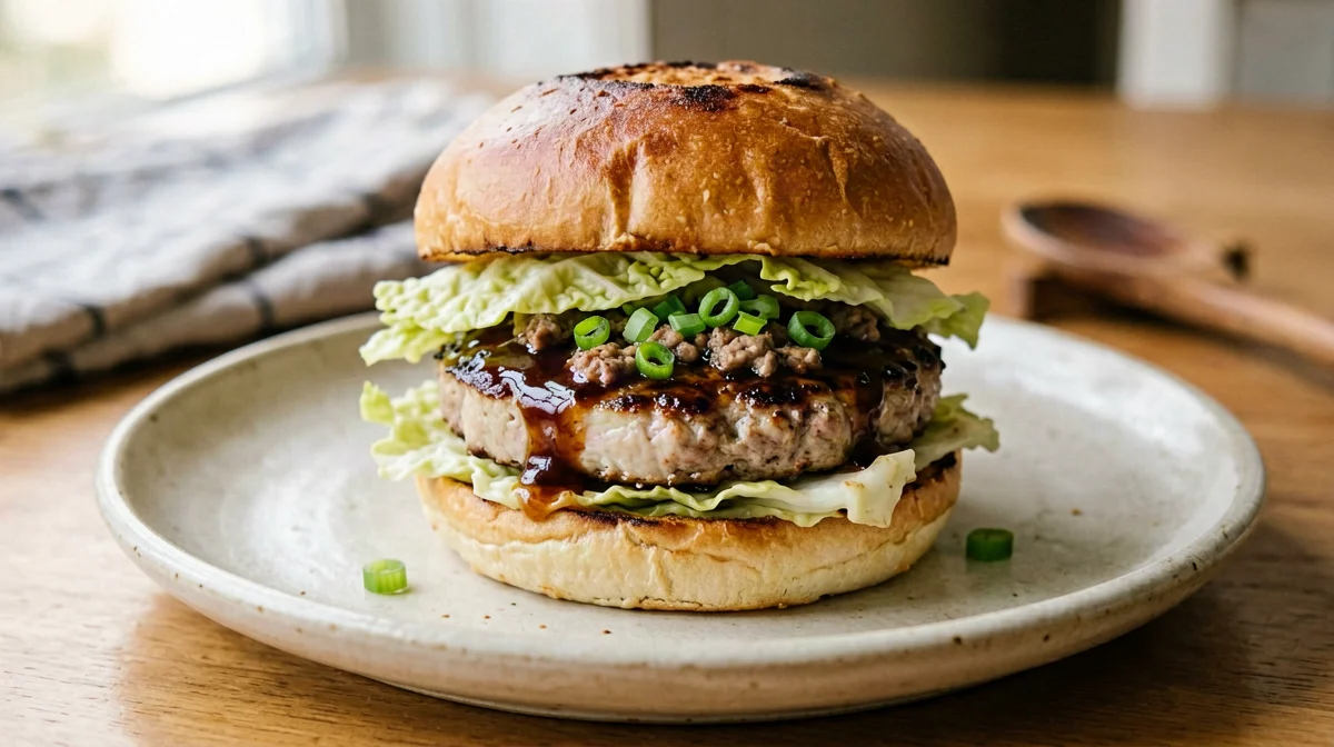 Burger di tofu e shiitake con salsa teriyaki
