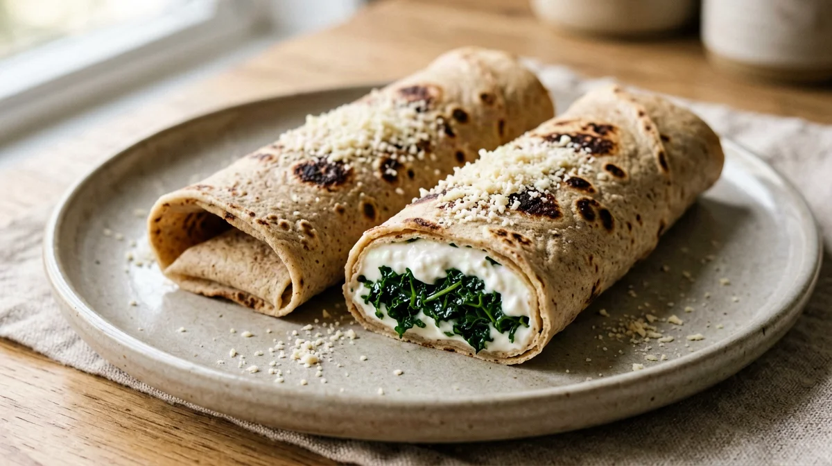 Crespelle di farro con cavolo nero e pecorino