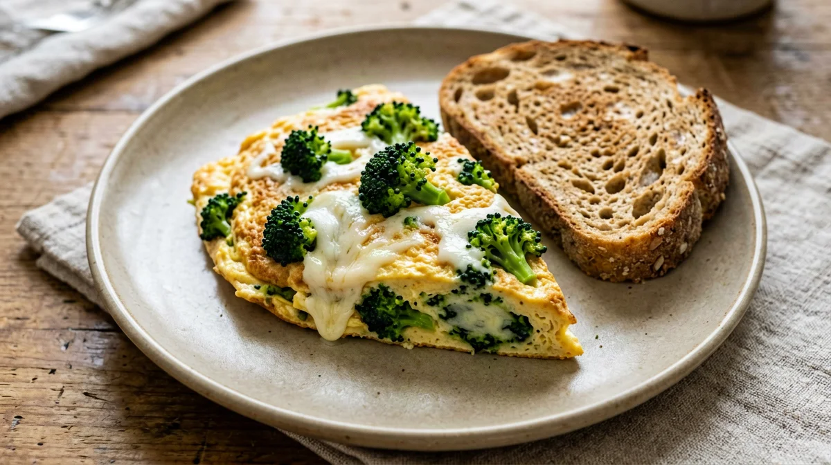 Broccoli and smoked scamorza frittata
