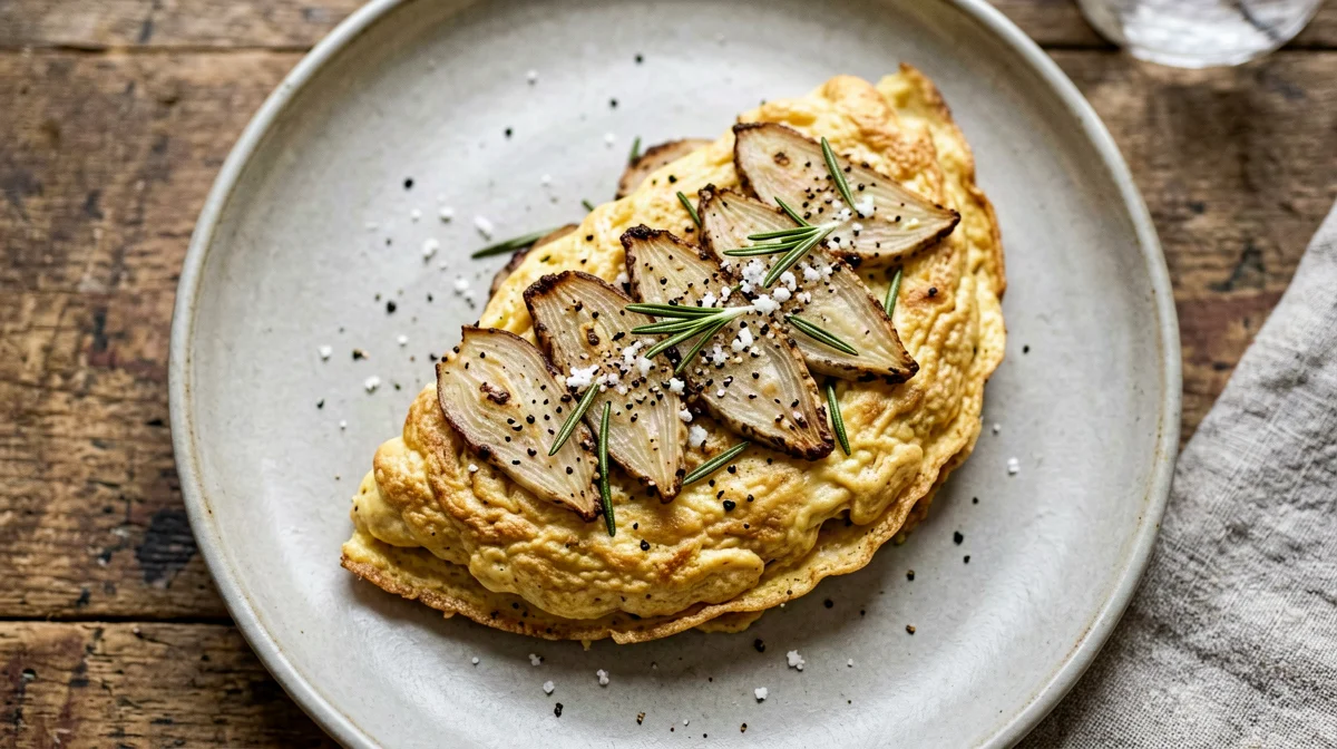Jerusalem artichoke and rosemary frittata