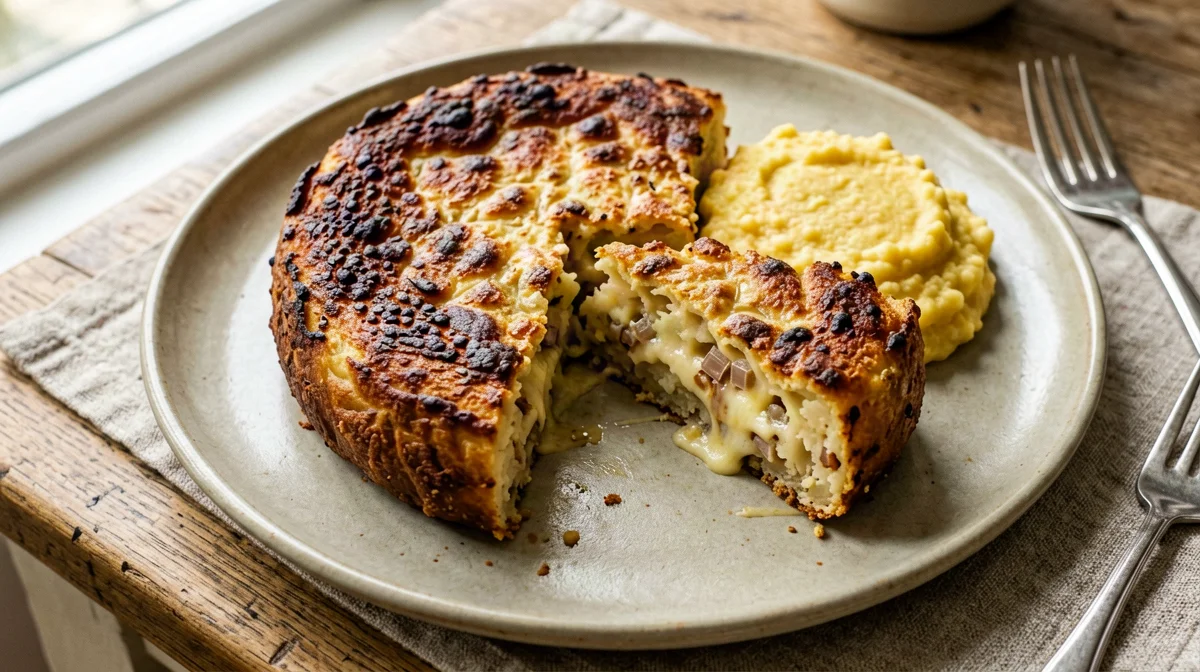 Frico friulano di patate e Montasio con polenta