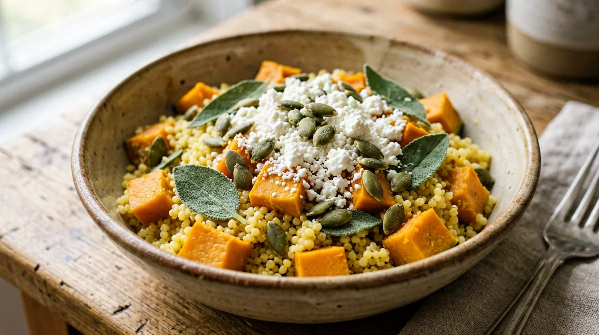 Miglio con zucca, salvia e ricotta salata