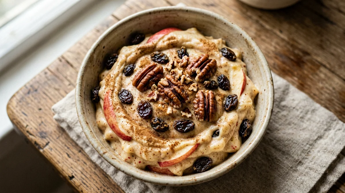 Skyr con mela, cannella e noci pecan