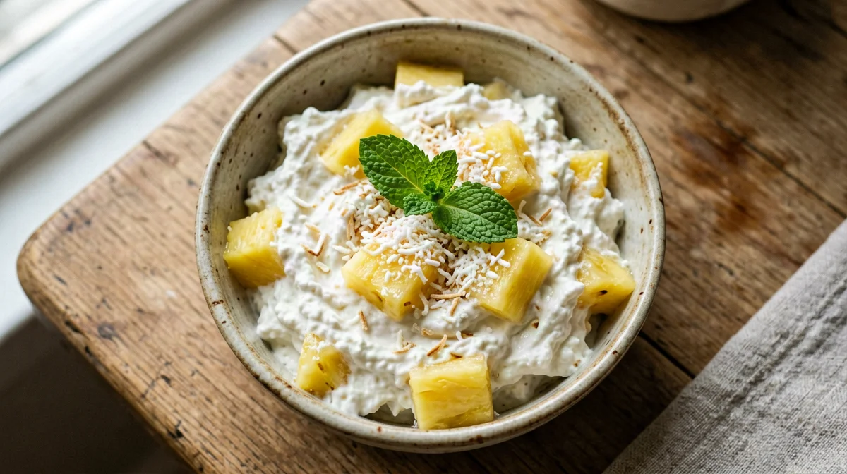 Fiocchi di latte con ananas e cocco