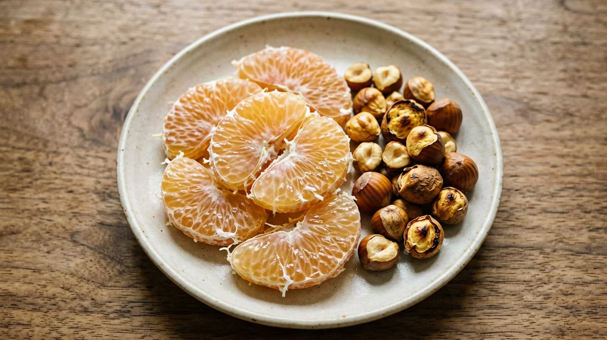 Clementine e nocciole tostate