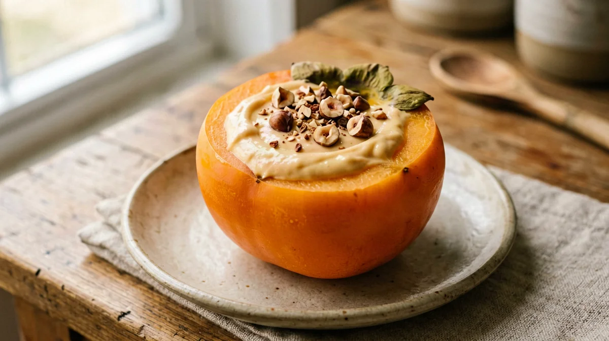 Cachi con yogurt e granella di nocciole